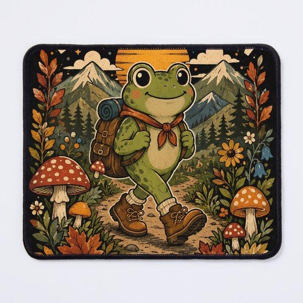 Item preview, Wander Slow Wonder More Cute Frog Hiking designed and sold by Horizon-Design.
