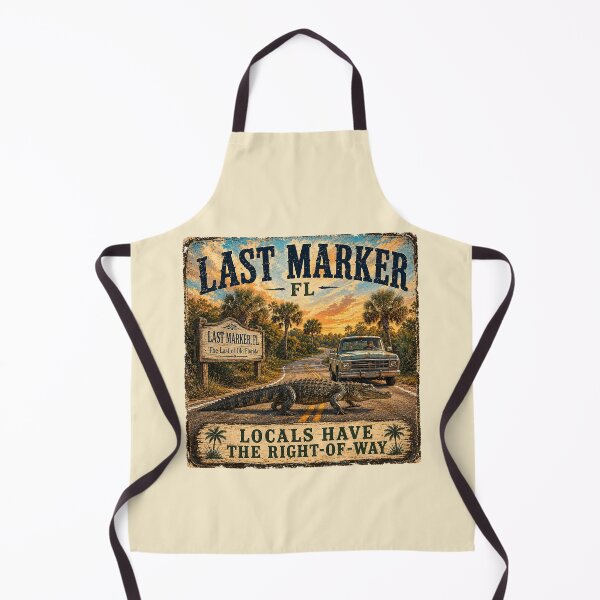 Item preview, Vintage Old Florida Coastal Town Art | Last Marker, FL – The Last of Old Florida designed and sold by IslandGirlArt.