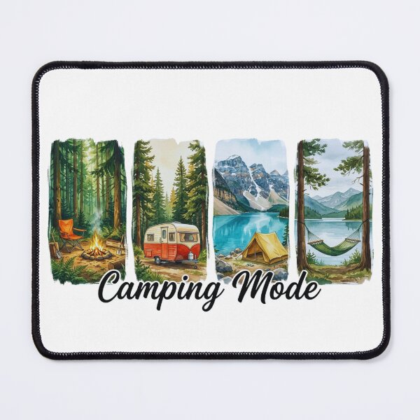Item preview, Camping Mode – Four Scenic Outdoor Adventure Panels designed and sold by GabeMountainArt.