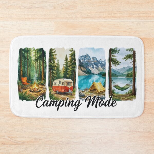 Item preview, Camping Mode – Four Scenic Outdoor Adventure Panels designed and sold by GabeMountainArt.