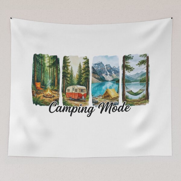 Item preview, Camping Mode – Four Scenic Outdoor Adventure Panels designed and sold by GabeMountainArt.
