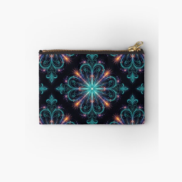 Item preview, Cosmic Damask Teal Gold Seamless Pattern designed and sold by WitchyBotanicaArt.