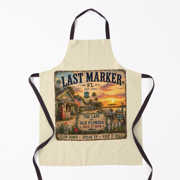 Item preview, Vintage Old Florida Coastal Town Art | Last Marker, FL – The Last of Old Florida designed and sold by IslandGirlArt.