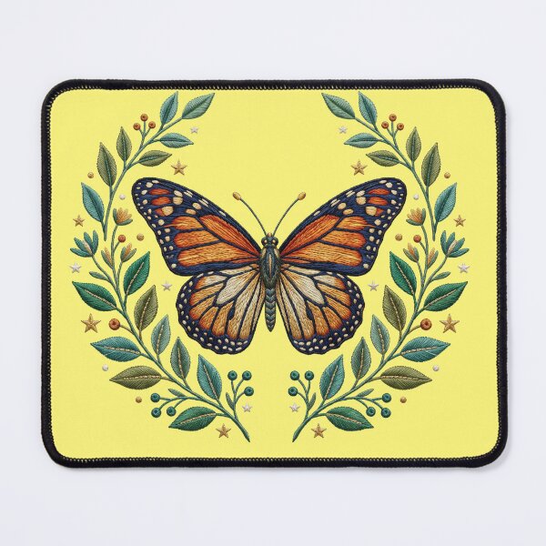 Item preview, Celestial Monarch Butterfly Faux Embroidery designed and sold by chanshoping.