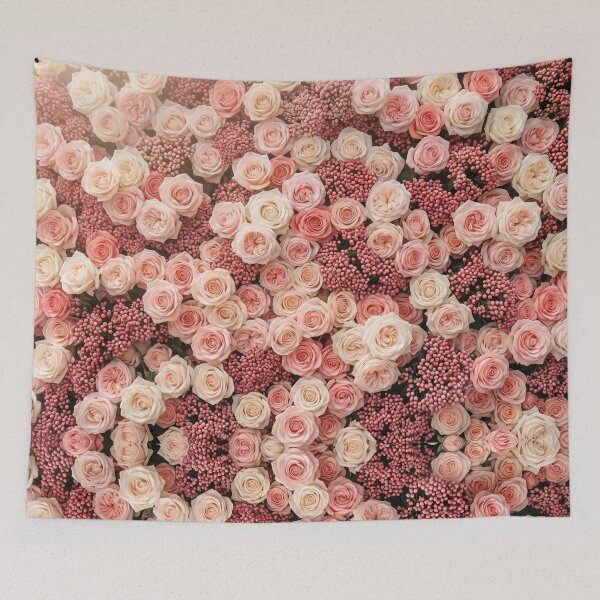 Item preview, Elegant Pink Rose Garden Floral Pattern | Romantic Botanical Home Decor designed and sold by Atum&Art.