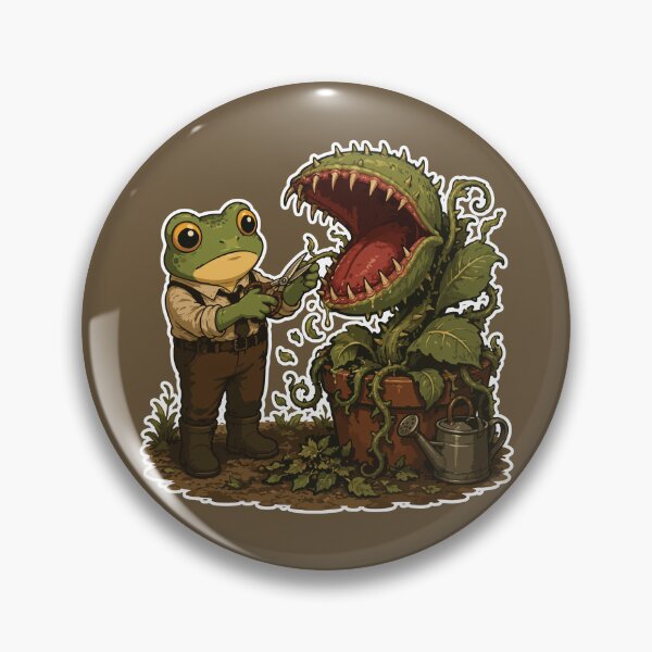 Item preview, Pruning the Problem Frog Sticker – Carnivorous Plant | Cottagecore Horror | Cute Gothic Gardening designed and sold by SimplePoDesign.