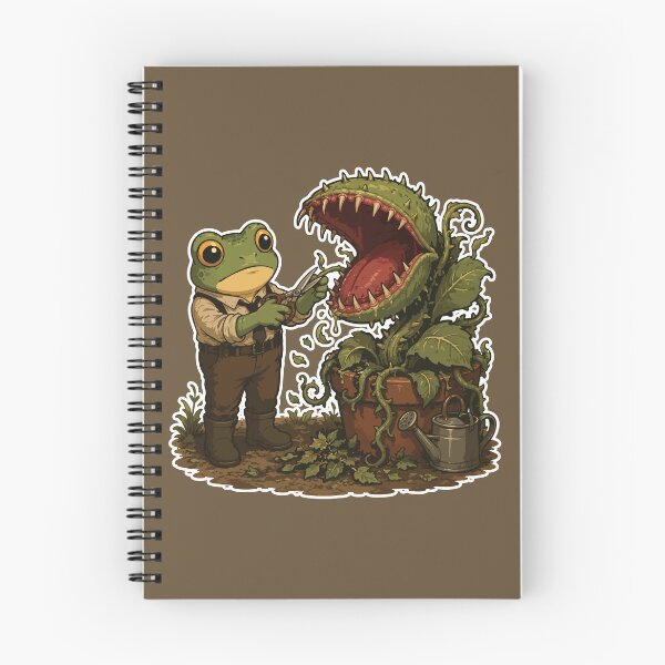 Item preview, Pruning the Problem Frog Sticker – Carnivorous Plant | Cottagecore Horror | Cute Gothic Gardening designed and sold by SimplePoDesign.