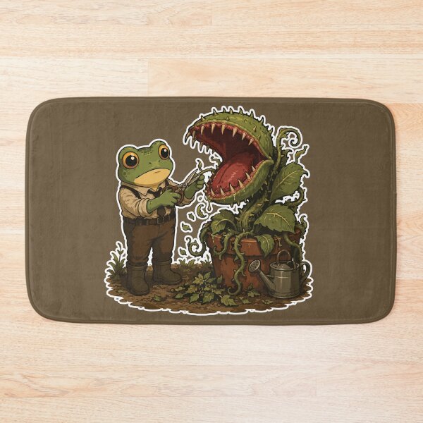 Item preview, Pruning the Problem Frog Sticker – Carnivorous Plant | Cottagecore Horror | Cute Gothic Gardening designed and sold by SimplePoDesign.