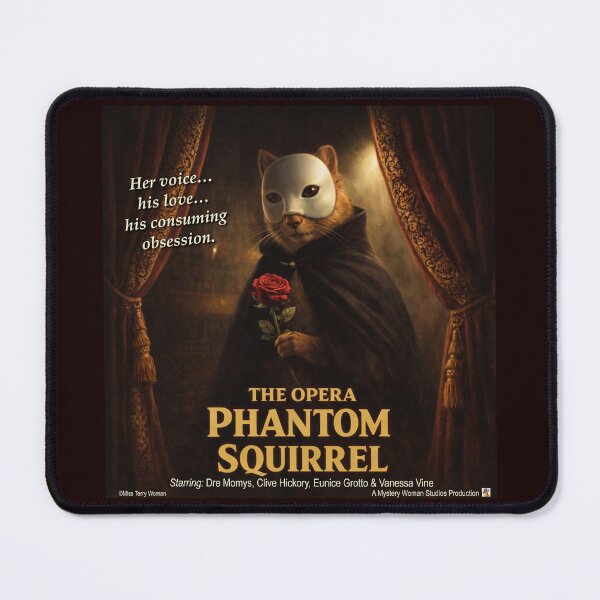 Item preview, Opera Phantom Squirrel Classic Retro Movie Parody designed and sold by MissTerryWoman.