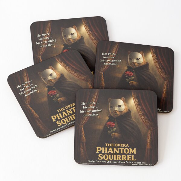 Item preview, Opera Phantom Squirrel Classic Retro Movie Parody designed and sold by MissTerryWoman.