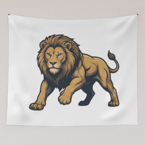 Item preview, Fierce Lion Majesty Graphic Tee designed and sold by TripleVertex-1.
