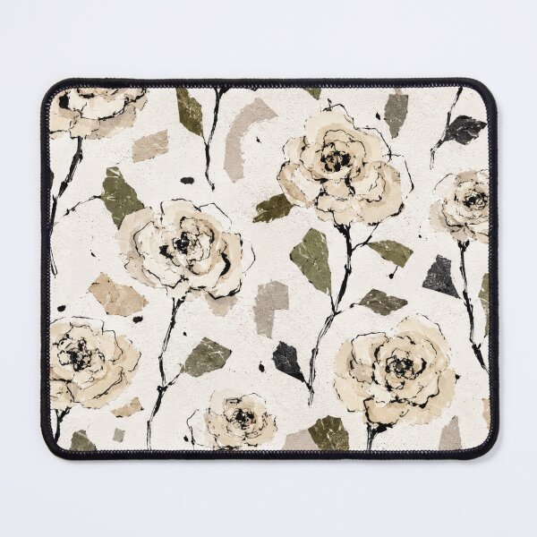 Item preview, Elegant Ivory Ink Rose Seamless Pattern | Neutral Watercolor Floral Repeat for Fabric, Wallpaper & Home Decor designed and sold by SWSandraWechner.