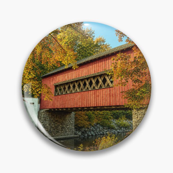 Item preview, Wooddale Covered Bridge color designed and sold by gotucoveredart.