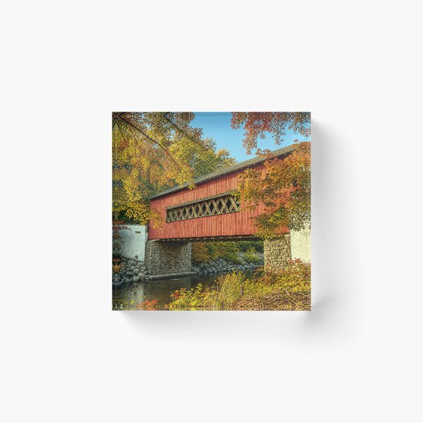 Item preview, Wooddale Covered Bridge color designed and sold by gotucoveredart.