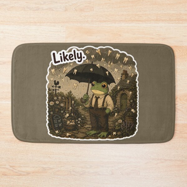 Item preview, Likely Frog Sticker – Tooth Rain Forecast | Dentist Humor | Cozy Gothic Cottagecore designed and sold by SimplePoDesign.
