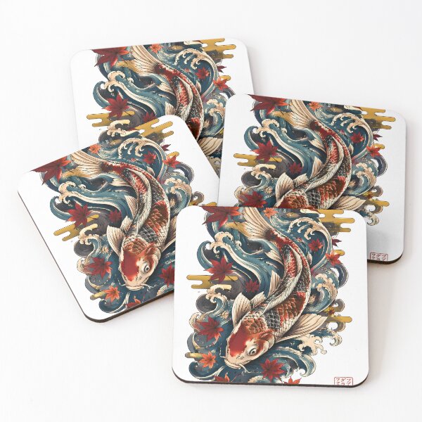 Item preview, Autumn River Koi | Japanese Koi Fish Art designed and sold by kaxymax.