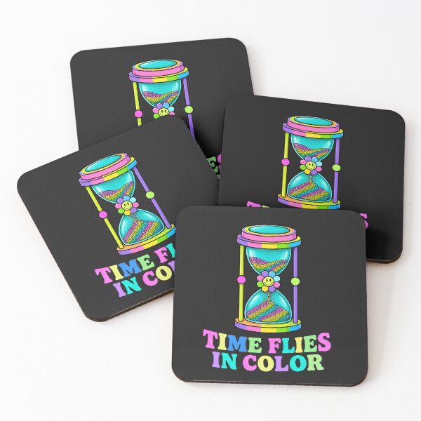 Item preview, Time Flies in Color – Rainbow Hourglass Retro Pop Art Design designed and sold by Aimetoi.