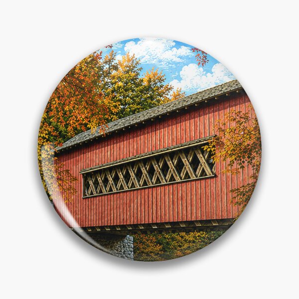 Item preview, Wooddale Covered Bridge over Red Clay Creek Rustic designed and sold by gotucoveredart.