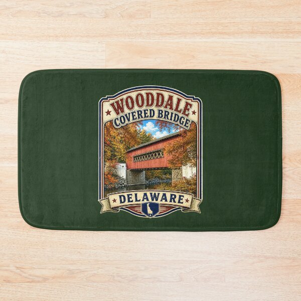 Item preview, Wooddale Covered Bridge over Red Clay Creek Rustic designed and sold by gotucoveredart.