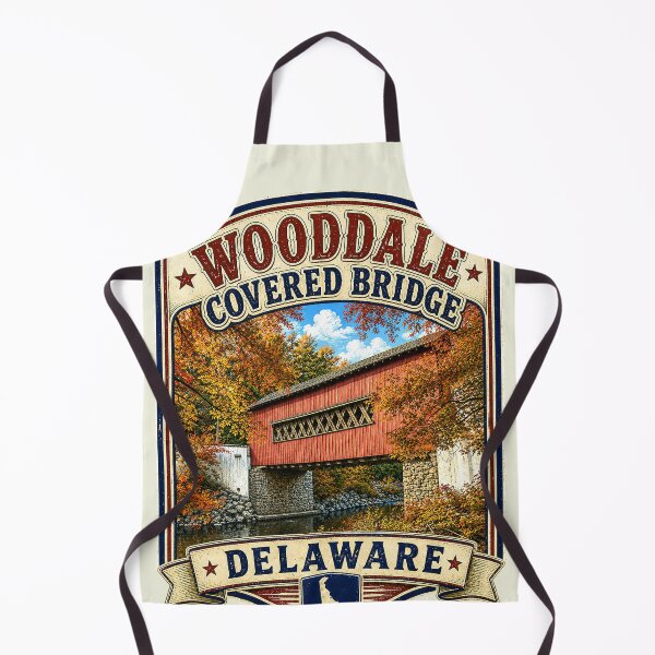 Item preview, Wooddale Covered Bridge over Red Clay Creek Rustic designed and sold by gotucoveredart.