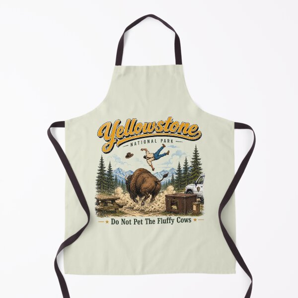 Item preview, Yellowstone National Park, Funny Bison Fluffy Cow designed and sold by Saitokuu7Art.