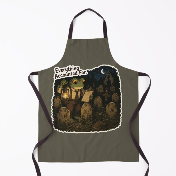 Item preview, Everything Accounted For Frog Sticker – Graveyard Groundskeeper | Cozy Gothic Horror | Cemetery Inventory designed and sold by SimplePoDesign.