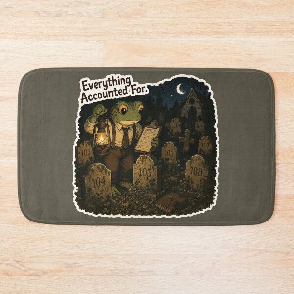 Item preview, Everything Accounted For Frog Sticker – Graveyard Groundskeeper | Cozy Gothic Horror | Cemetery Inventory designed and sold by SimplePoDesign.