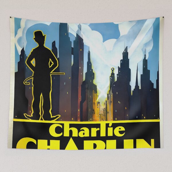 Artikelvorschau, 1931 Lichter der Stadt Charlie Chaplin Originales, individuell gestaltetes Vintage-Filmplakat entworfen und verkauft von Cool Robot Bro..