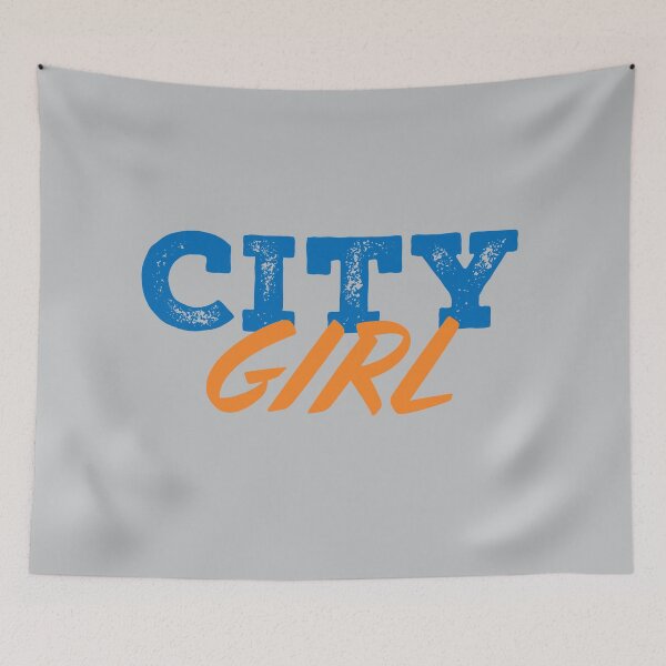 Item preview, City Girl Orange and Blue Text designed and sold by titanic415.