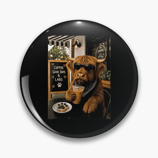 Item preview, Cute Sassy Highland Cow Hot Mess Coffee and Bubblegum designed and sold by Rahamkshop.