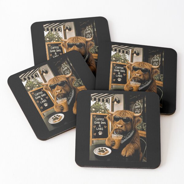 Item preview, Cute Sassy Highland Cow Hot Mess Coffee and Bubblegum designed and sold by Rahamkshop.