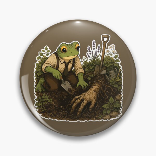 Item preview, Mandrake Harvest Frog Sticker – Cottagecore Gardening | Cozy Gothic | Fantasy Root Harvest designed and sold by SimplePoDesign.