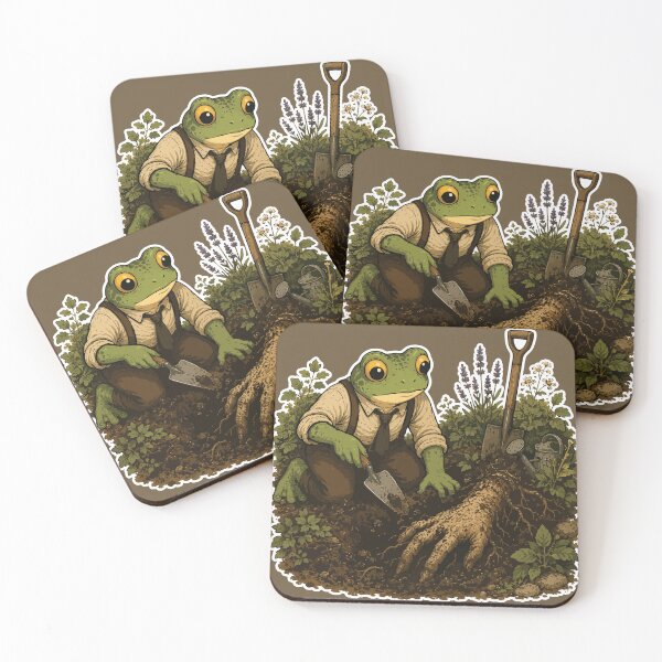 Item preview, Mandrake Harvest Frog Sticker – Cottagecore Gardening | Cozy Gothic | Fantasy Root Harvest designed and sold by SimplePoDesign.