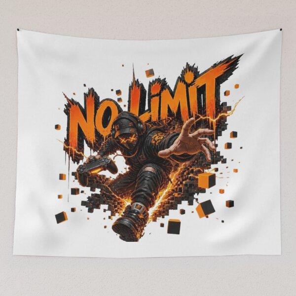 Item preview, NO LIMIT Gaming Sticker | Neon Cyber Streetwear Gamer Design designed and sold by Stylestickers55.