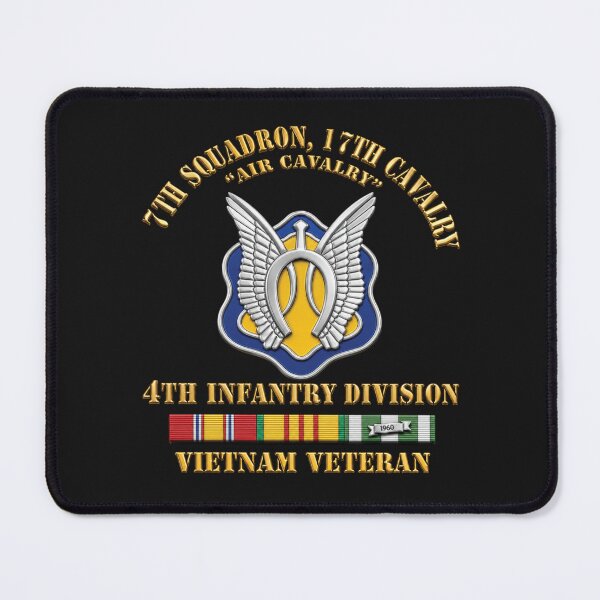 Item preview, Army - 7th Squadron - 17th Cavalry - 4th ID - Vietnam Vet w SVC Ribbon - 3D X 300 designed and sold by Military Insignia Products.