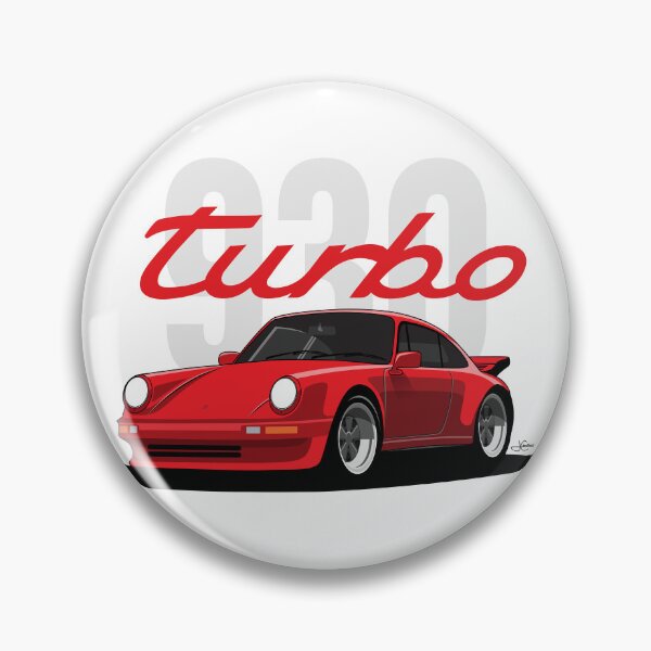 Artikelvorschau, Illustration des roten Retro 930 Turbo entworfen und verkauft von blackdogshop.