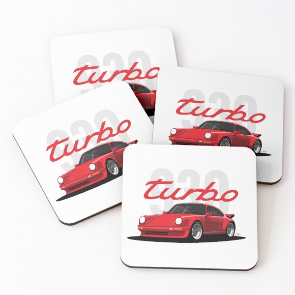 Item preview, Red Retro 930 turbo illustration designed and sold by blackdogshop.