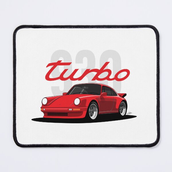 Item preview, Red Retro 930 turbo illustration designed and sold by blackdogshop.