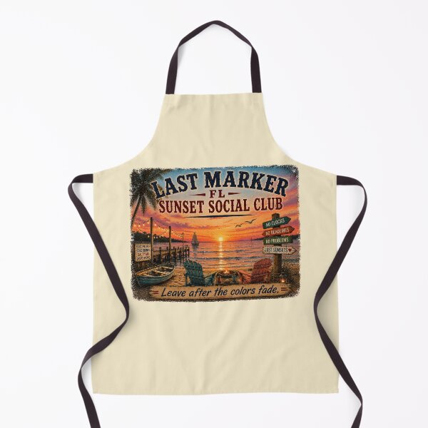Item preview, Sunsets Native Residents Vintage Old Florida Coastal Town Art | Last Marker, FL – The Last of Old Florida Manatees Tarpon designed and sold by IslandGirlArt.