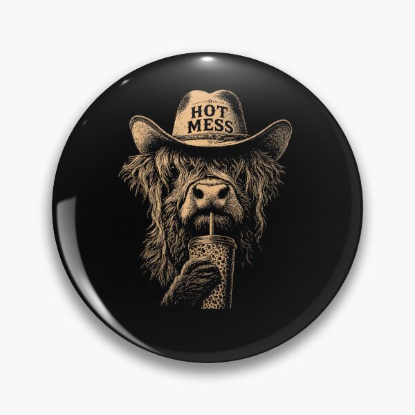 Item preview, Cute Sassy Highland Cow Hot Mess Coffee and Bubblegum designed and sold by Rahamkshop.