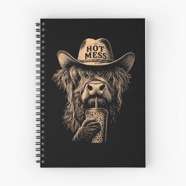 Item preview, Cute Sassy Highland Cow Hot Mess Coffee and Bubblegum designed and sold by Rahamkshop.