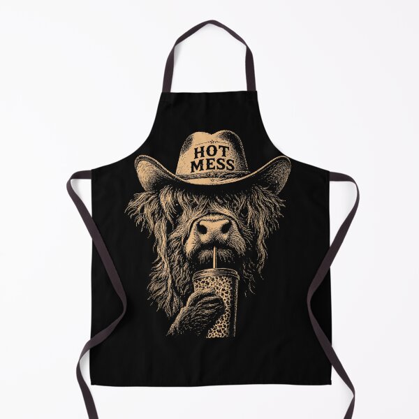 Item preview, Cute Sassy Highland Cow Hot Mess Coffee and Bubblegum designed and sold by Rahamkshop.