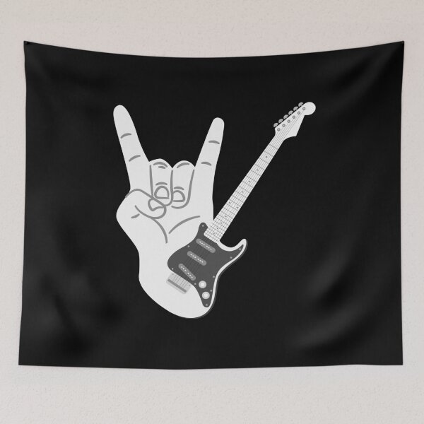 Item preview, Heavy metal electric guitar with devil horns characters designed and sold by peter2art.