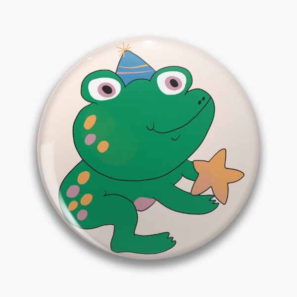 Item preview, Happy Birthday Frog Gifting Star (Purple) designed and sold by yellowflowerhut.