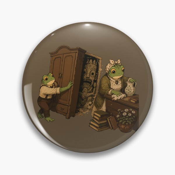 Item preview, Hidden Monster Frog Sticker | Cottagecore Horror | Cozy Frog Couple | Folk Horror Wardrobe | Dark Whimsy designed and sold by SimplePoDesign.