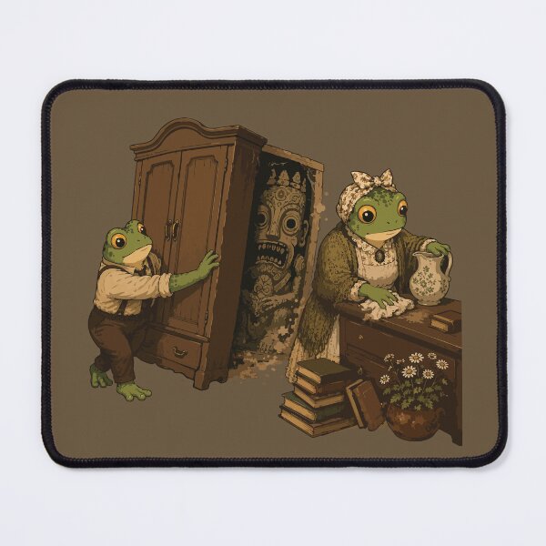 Item preview, Hidden Monster Frog Sticker | Cottagecore Horror | Cozy Frog Couple | Folk Horror Wardrobe | Dark Whimsy designed and sold by SimplePoDesign.
