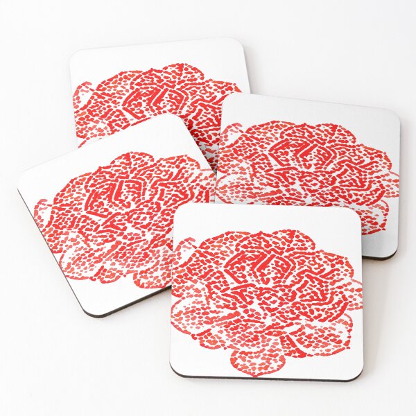 Item preview, Isolated Red Rose Mosaic Halftone Pattern Graphic Cutout designed and sold by BalkanBloom.