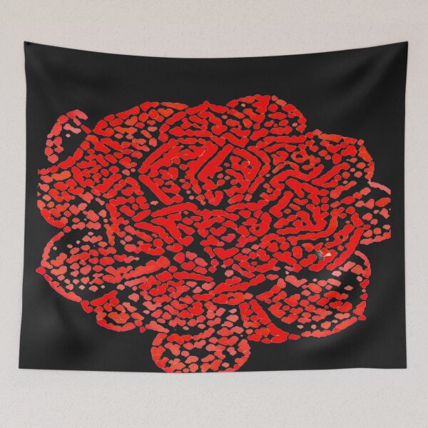 Item preview, Isolated Red Rose Mosaic Halftone Pattern Graphic Cutout designed and sold by BalkanBloomArt.