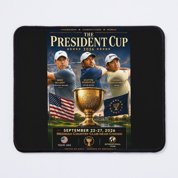Item preview, THE PRESIDENTS CUP – 3 Top Golfers | McIlroy • Scheffler • Matsuyama designed and sold by DBM Photo Art 1.