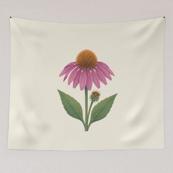 Item preview, Vintage Purple Coneflower Echinacea Botanical Illustration designed and sold by Pasteltone.